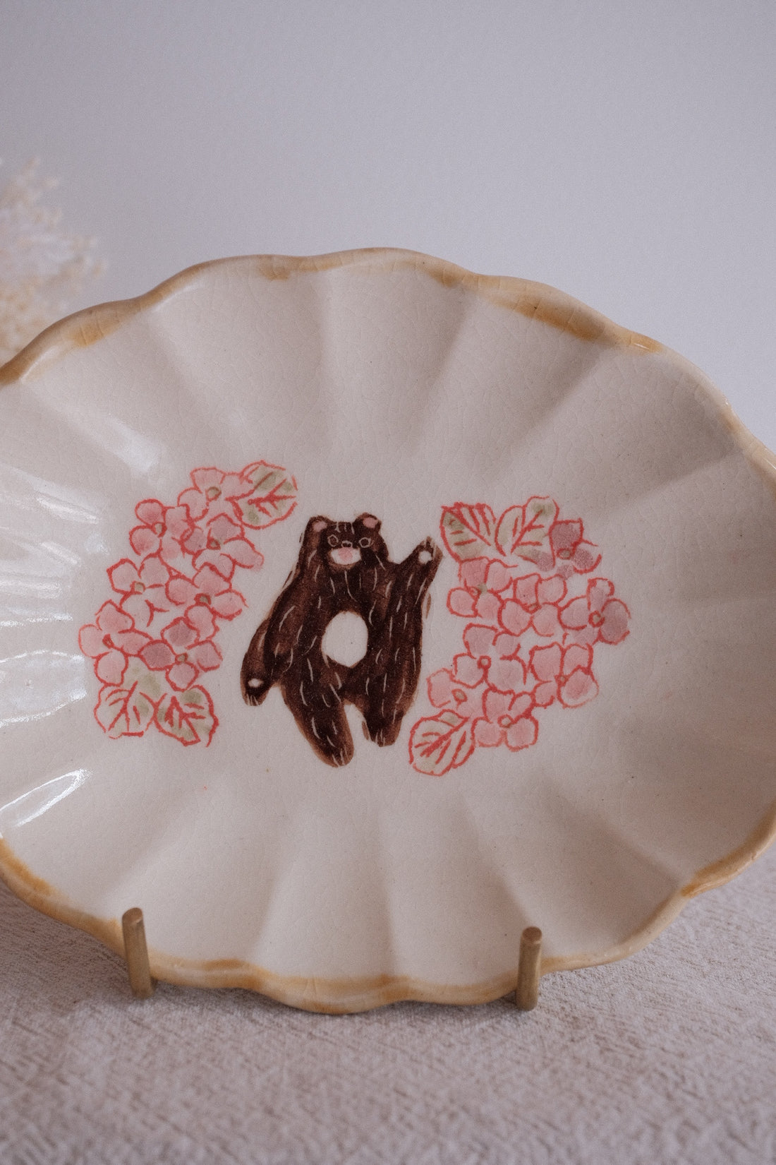 Kato Mikiko 加藤美纪子 Flower-shaped Plate - MK27