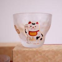 Aderia Medeta Mono Pair Sake Cup Set - Lucky cat