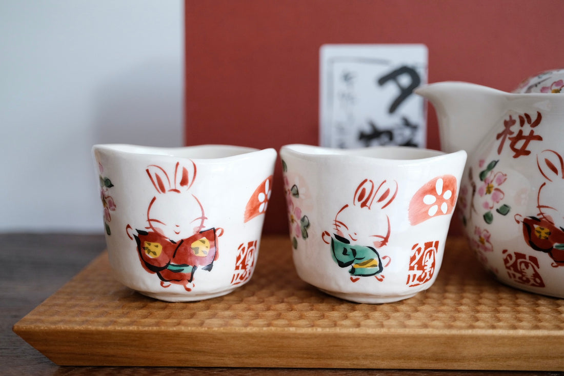 夕立窯 Japanese Style Tea Set - Sakura