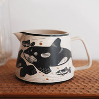 BAIYA Studio Gold Decor Sardine & Orca Coffee Jug