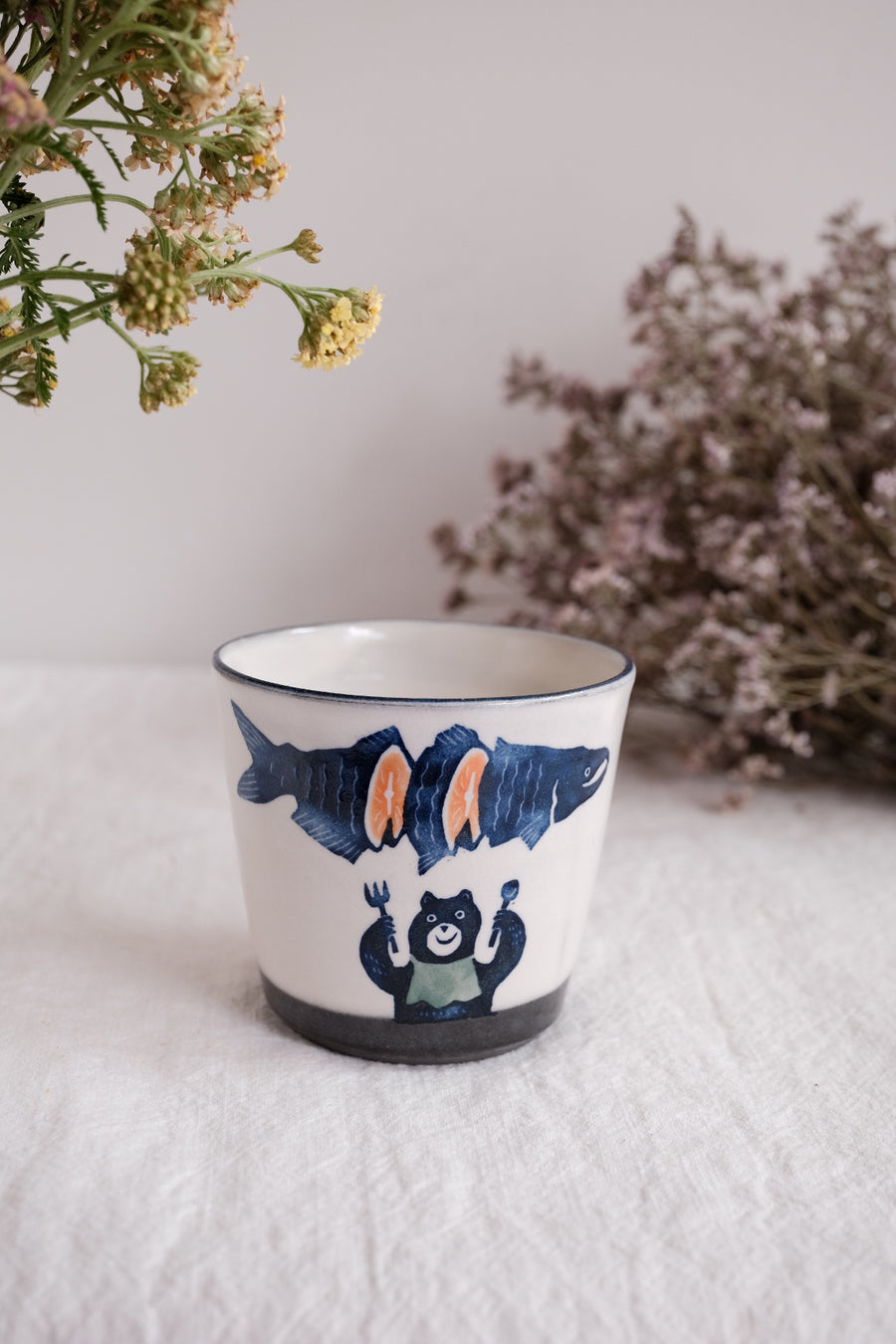 Nakagaki Tomoko Kohiki Hand Painted Teacup  - KP6