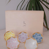 Arita Ware Dahlia Sake Cup 5-Color Set