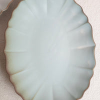 Mino Ware Lotus Oval Plate