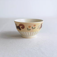 Buncho Pottery Squirrel and tulip bowl