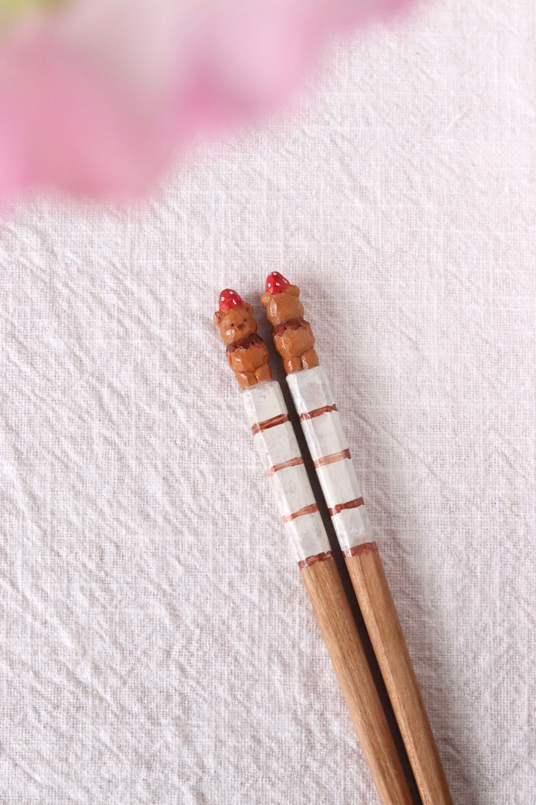 Ayataro Chopsticks - Brown Bear with Strawberry - aya05