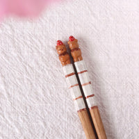 Ayataro Chopsticks - Brown Bear with Strawberry - aya05