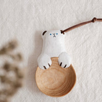 Kumiko Nakamura 星屑制作所 Wood Coffee Spoon - White Bear H12