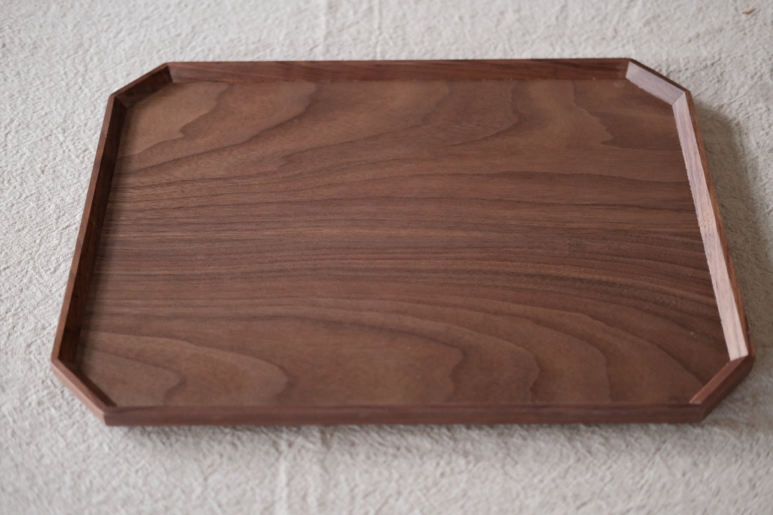 Wooden Octagonal Dinner Tray