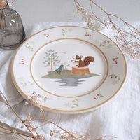 Buncho Pottery 7寸/Squirrel and bird pasta dish