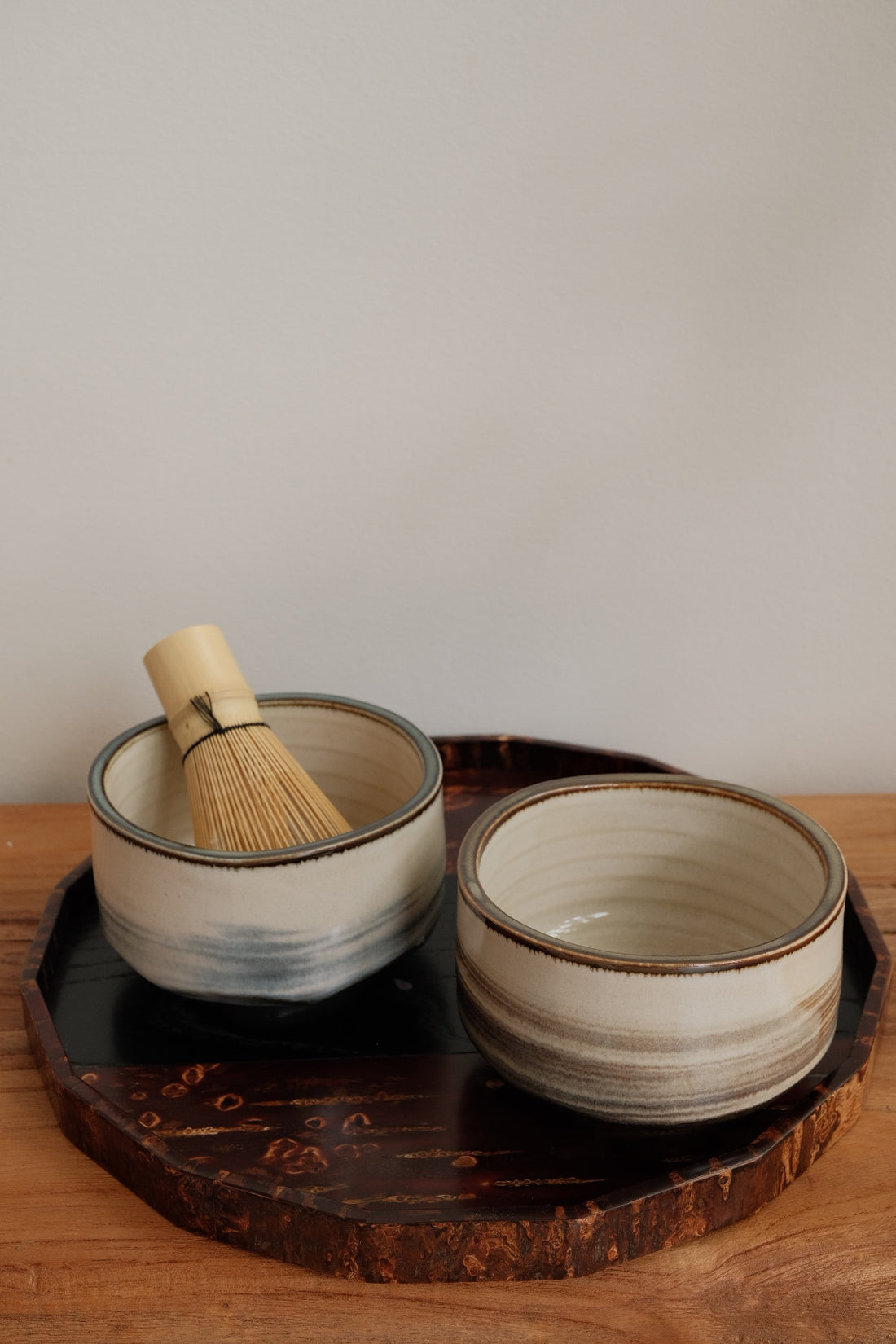 Matcha Whist and Bowl Set - Brown