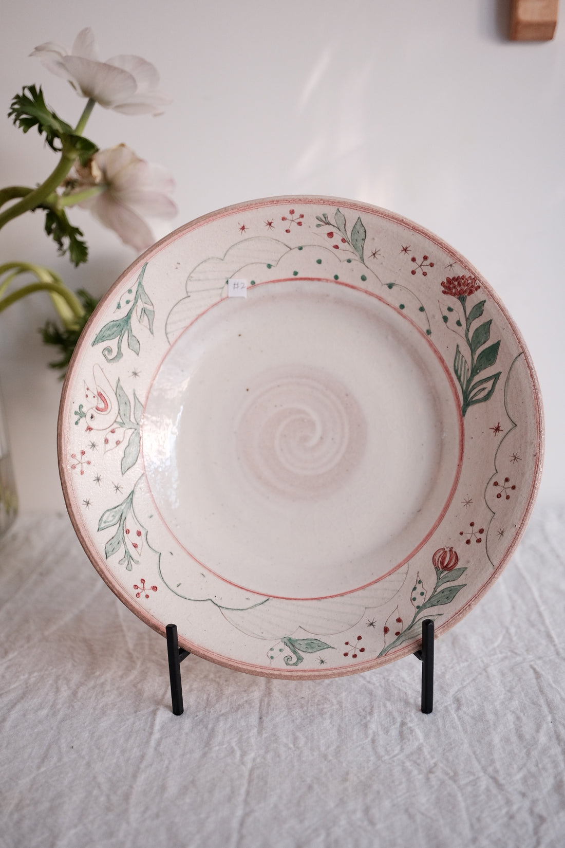 Tsubouchi Mayumi 坪内真弓 Hand Painted Round Plate MT14 - #2