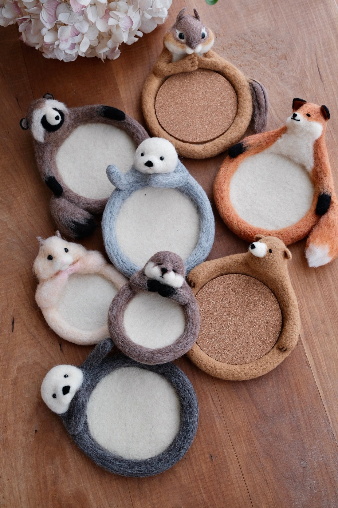 Aya and Yoshiko Wool Felt Small Animal Coaster - Hamster YS04