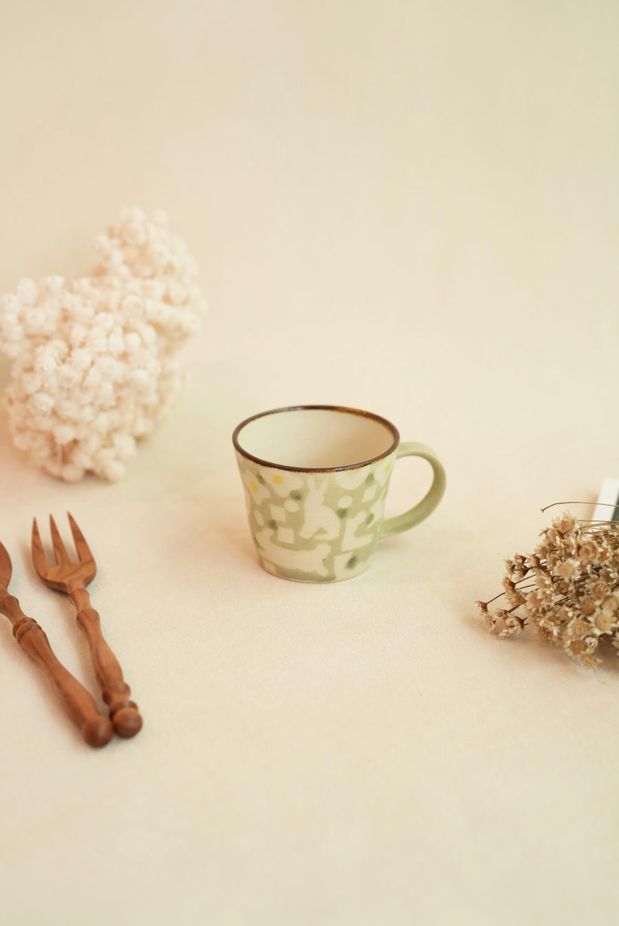 Makiko Sato 佐藤牧子- Green Mixed Pattern Mug MS19