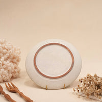 Kei Mitsumochi ミツ持啓 Floral Black Rim Round Plate - 19cm Medium KM31