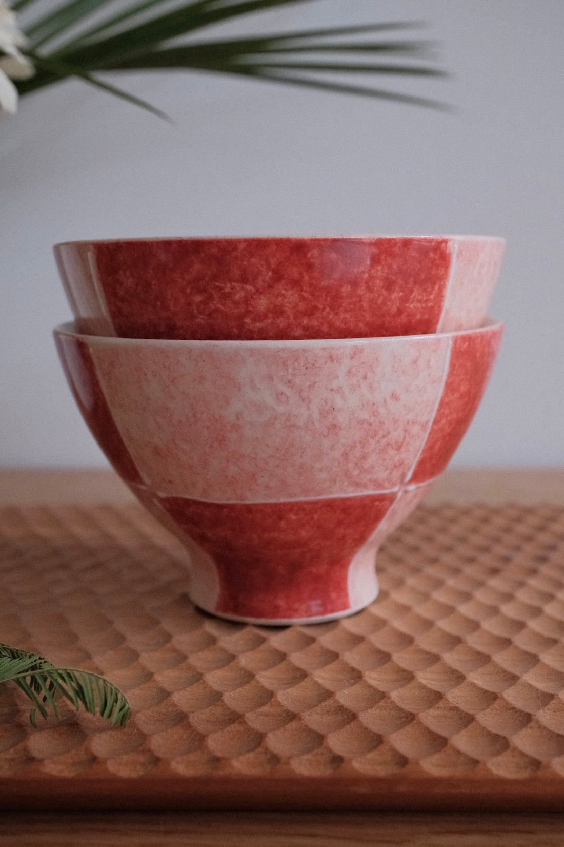 Hasami Ware Checked Rice Bowl