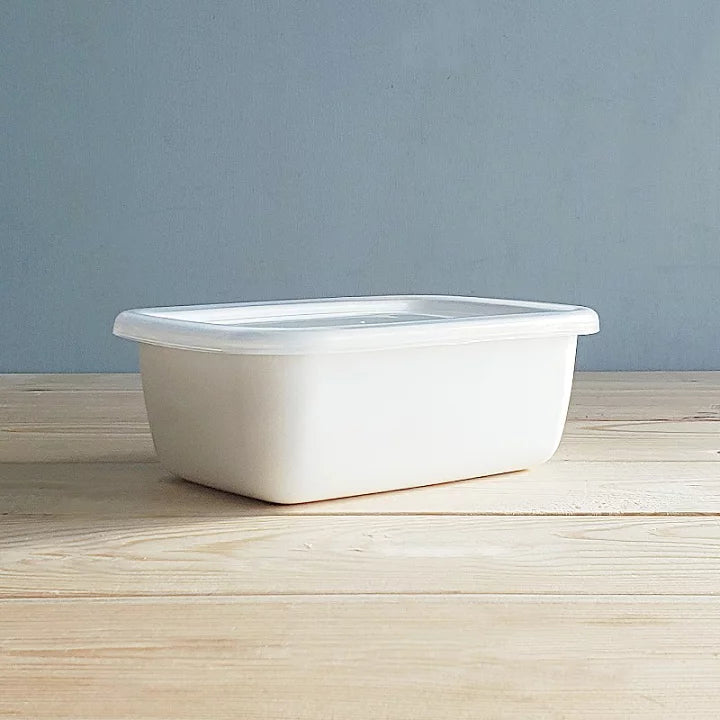 Noda Horo White Series Enamel Food Container