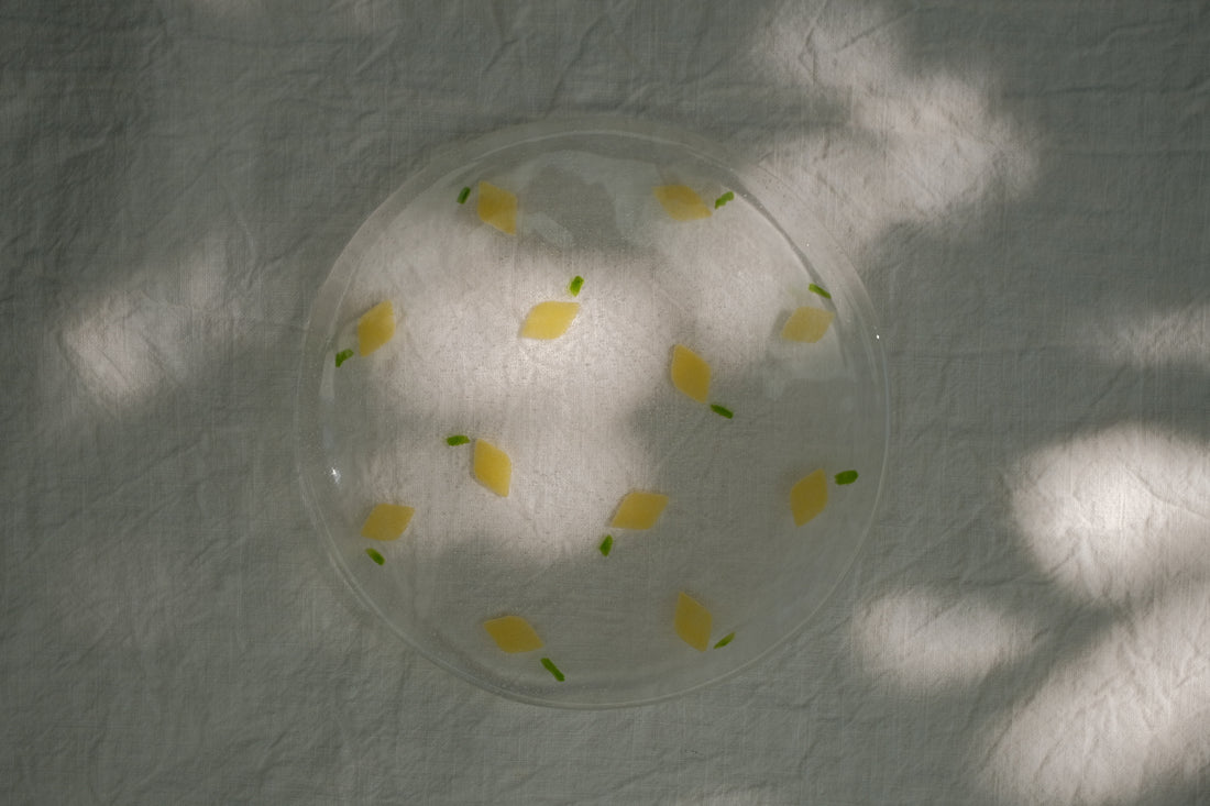 Fuji Glass Studio Lemon Plate 18cm