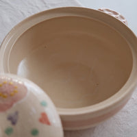 Banko ware Pink Floral Pattern Donabe Clay Pot