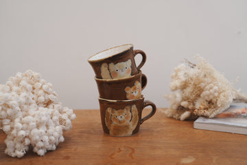 Tomoko Kubo コンガリ舍 Profile Face Bear Mug TK09