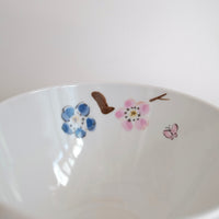 夕立窯 Fully Handmade Ramen Bowl - Large Sakura & Rabbit