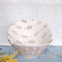 Minoware Ramen Bowl Flowers & Peanuts