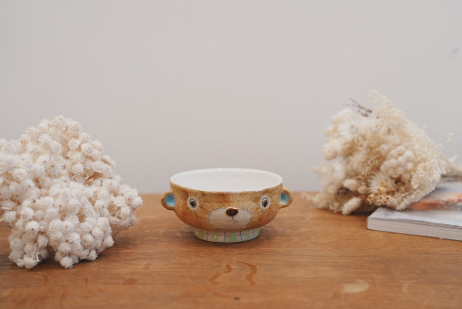 Tomoko Kubo コンガリ舍 Animal Face Bowl TK26