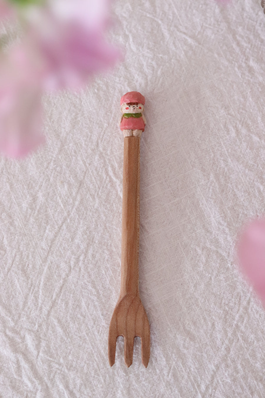 Ayataro Large Fork - Baby in Pink Cloth - aya14