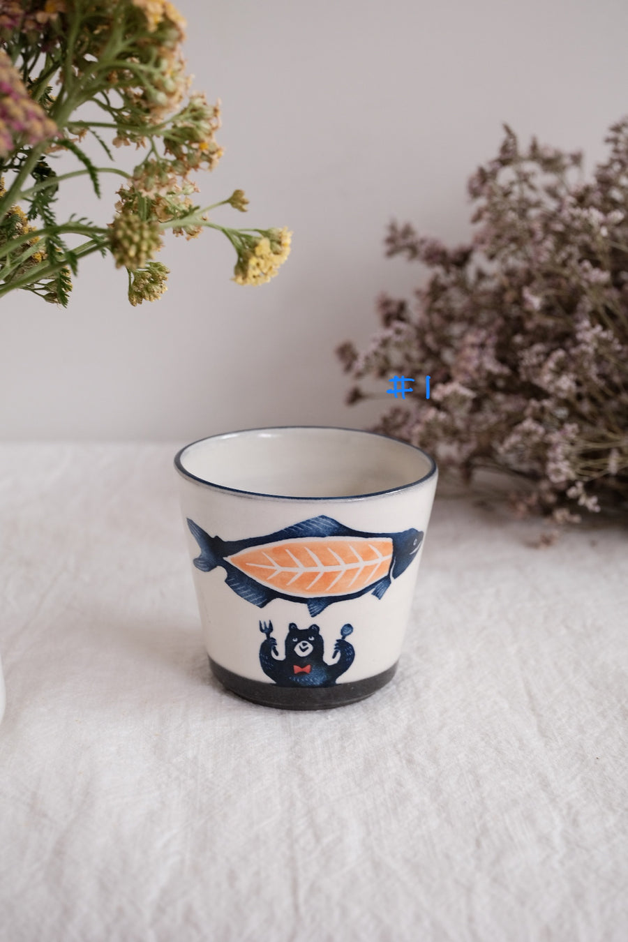 Nakagaki Tomoko Kohiki Hand Painted Teacup  - KP6