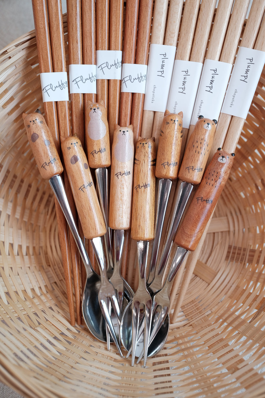Fluffy Natural Wood Spoon 12.5cm