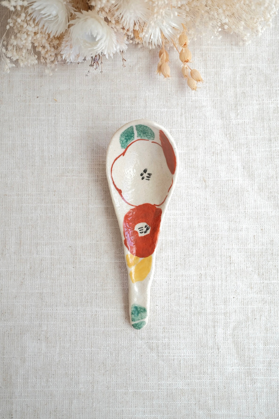 Seto Ware Flower Soup Spoon