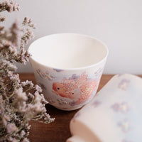 Baizhi Studio- Purple Kinyo Flower Coffee/Tea Cups