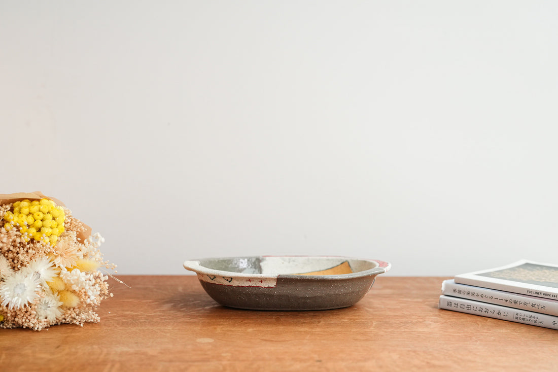 Hapun Pottery 拝志睦子 Oval Plate HP12