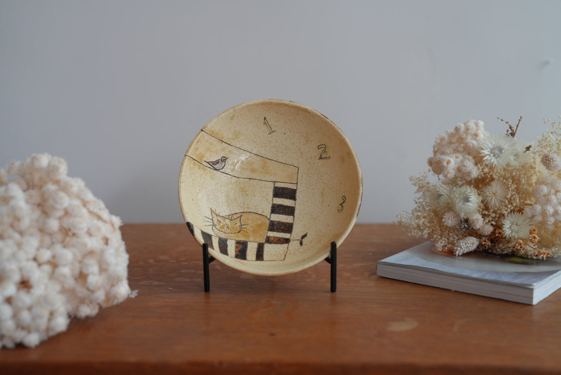 Shoko Hirano 平野照子 Cat Large Bowl SR14 #4