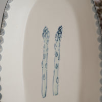 Katsura Saeka Oval Plate - Asparagus KA26