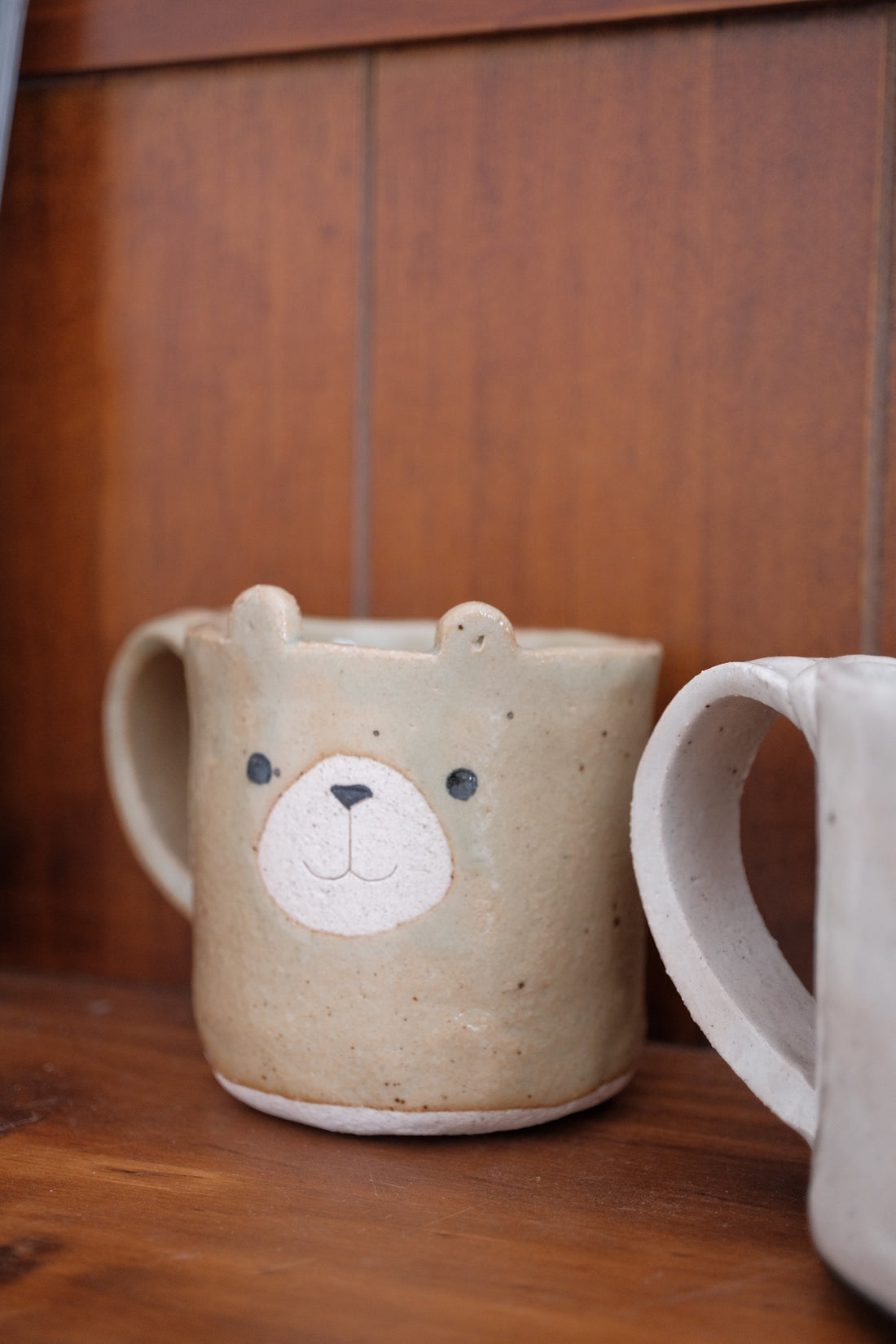 Seto Ware Handmade Clay Mug - Panda & Bear