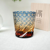 Harisho Yamada Glass - 漣-sazanami Whiskey Crystal Glass - Blue