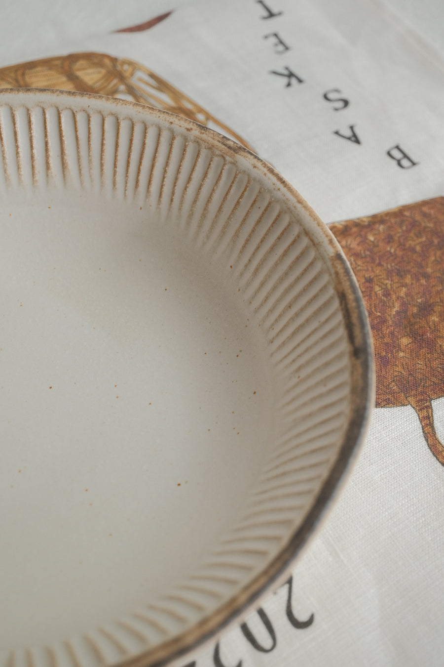 Mashiko Pottery Lined Deep Plate
