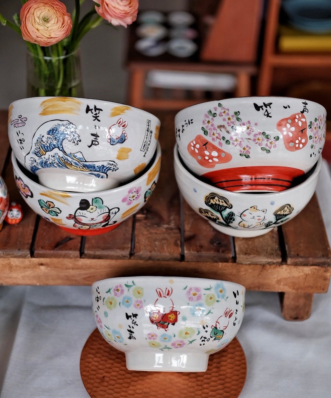 Yudachigama Hand-painted Large Donburi Bowl