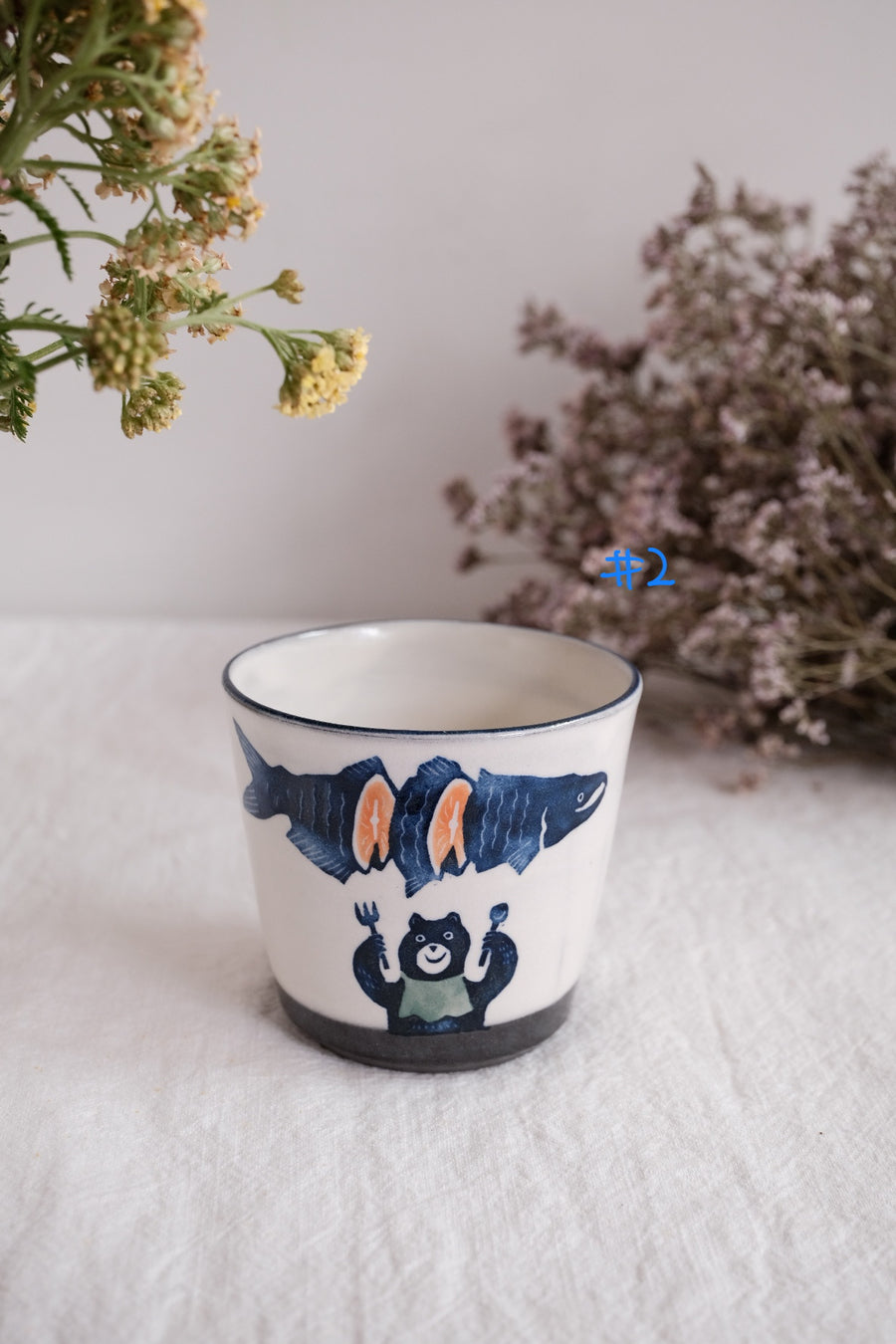 Nakagaki Tomoko Kohiki Hand Painted Teacup  - KP6