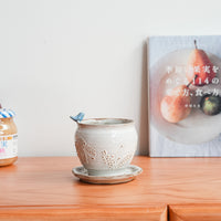 Satomi Motohashi 本橋里美 Bird Mug and Saucer - White SM16