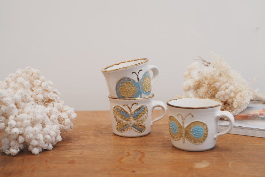 Tomoko Kubo コンガリ舍 White Butterfly Mug TK03