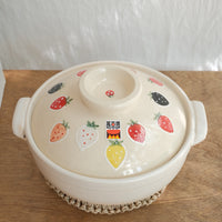 Donabe Banko Ware No.8 Strawberry Clay Pot