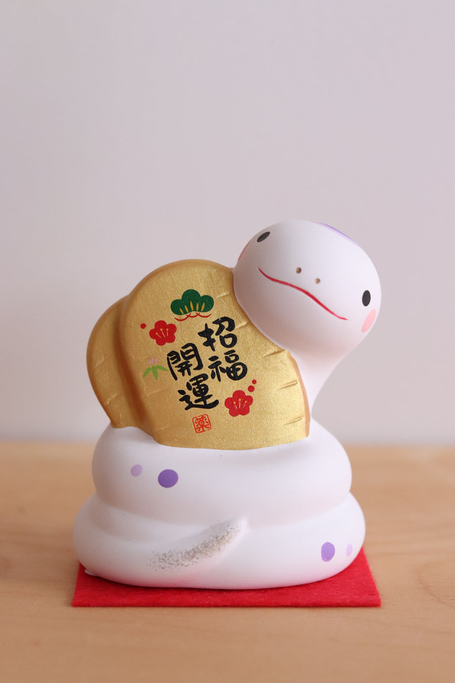 2025 New Year Ornament  Nishiki Sai "Fortune Snake" (Holding Koban)