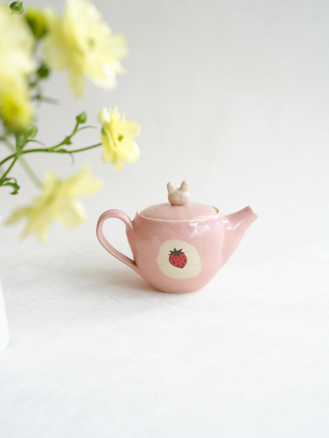 Fumiko Kondo 近藤布美子 - Pink Rabbit Teapot FK32