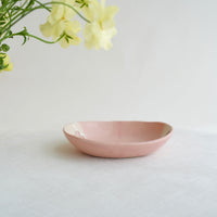 Fumiko Kondo 近藤布美子 - Pink Rabbit Oval Deep Plate FK34