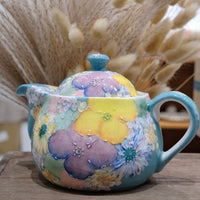 Seto Ware Flower Teapot