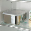 Japan Tsubame Shimomura Stainless Container Deep Rectangular Tray with Lid (Large)