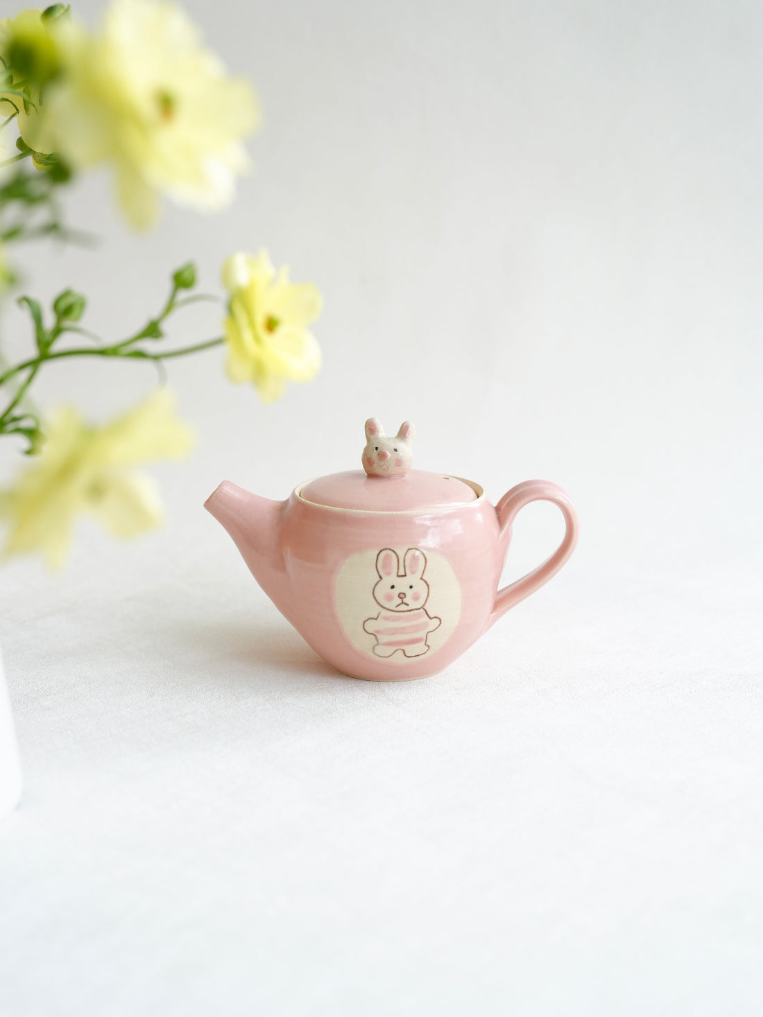 Fumiko Kondo 近藤布美子 - Pink Rabbit Teapot FK32