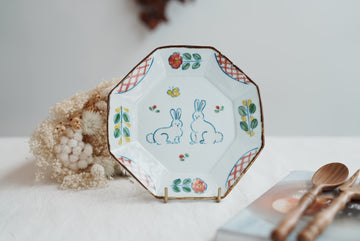 TATA Pottery Studio 田中大輝 & 田边桂- Porcelain Octagon Plate TP05 #1