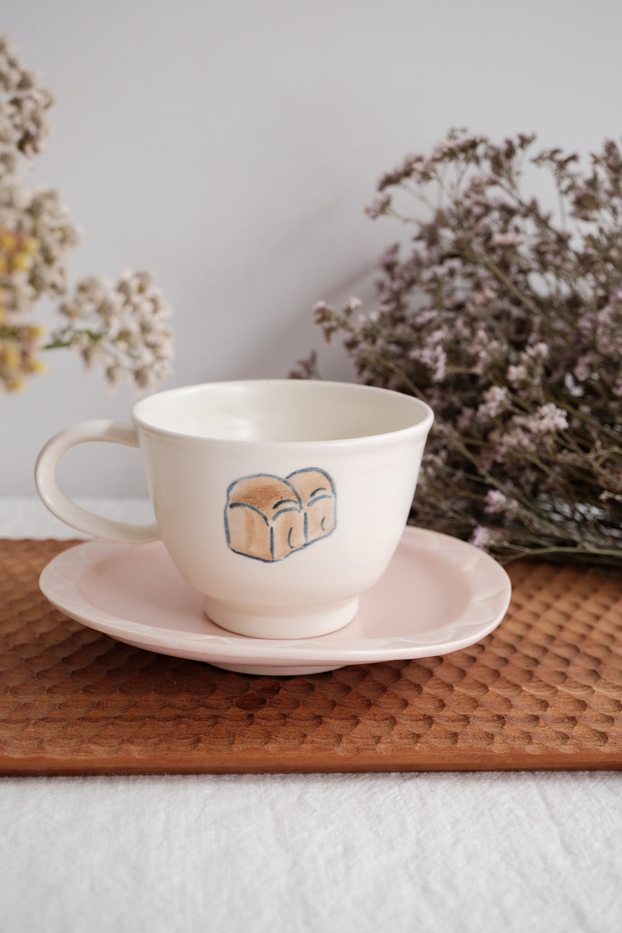 Katsura Saeka Coffee Mug and Saucer - Toast KA30